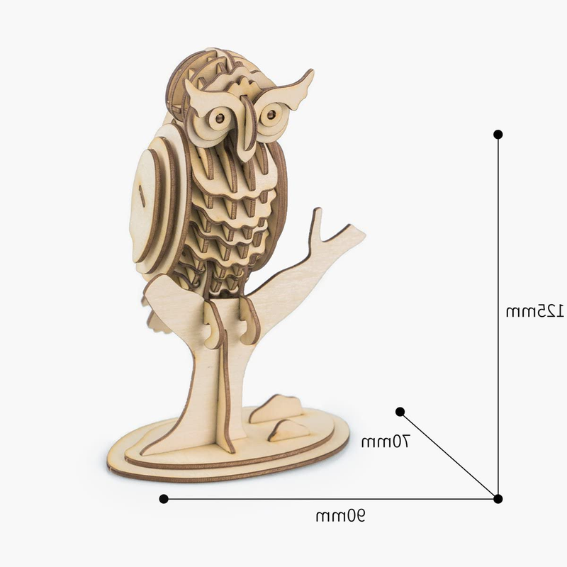 3D Wooden Assembly Puzzle - Owl