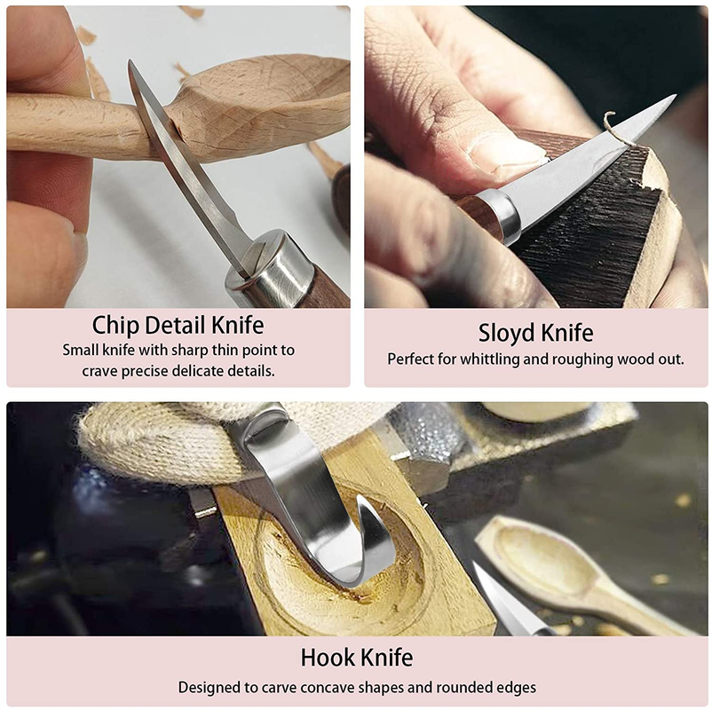 Wood Whittling Kit for Beginners Razor Sharp Wood Carving Knife Set in  Beautifully Designed 