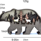 Forest Bear Animal Wooden Statue (Large with Light)